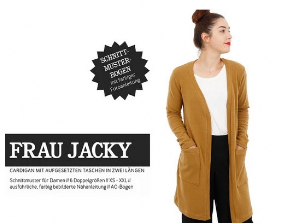 Studio Schnittreif - FRAU JACKY • Cardigan mit aufgesetzten Taschen, PAPIERSCHNITT